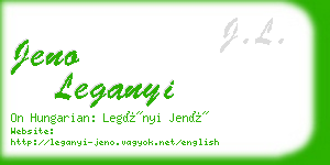 jeno leganyi business card